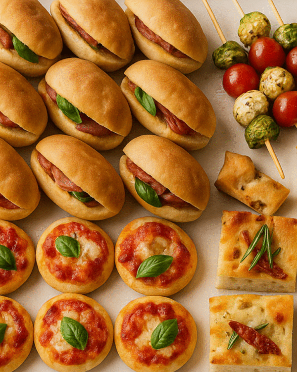 Plateau de mini pizza margherita 42 mini bouchées froides